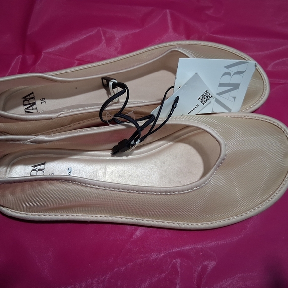 Zara Cream Ballet Flats for Women - Picture 4 of 6